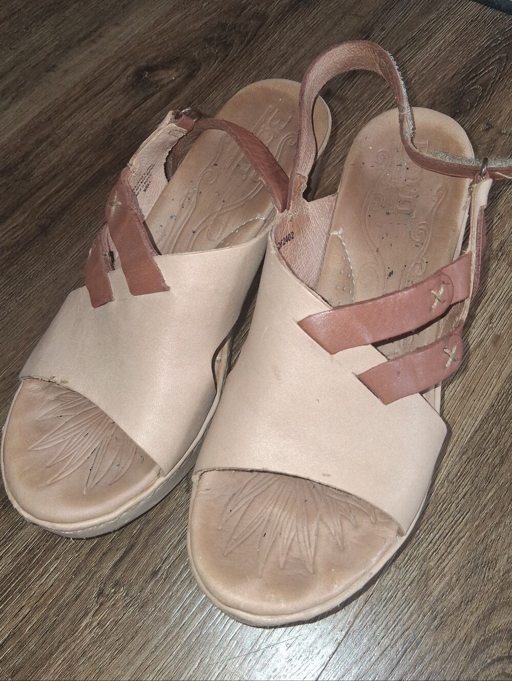Wome's Size 8 Borm Cork Wedge Sandals.